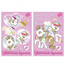 набор цветной бумаги My Little Pony 16 листов А4 16 цветов MP10/2