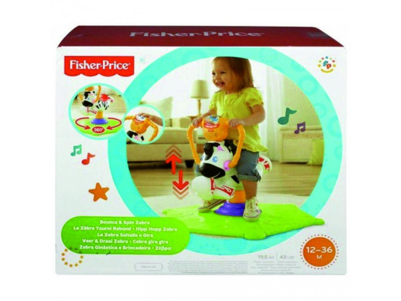 игрушкa Fisher Price Zebra качалка Прыгай и Крутис