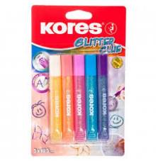 клей с блестками Kores Pastel 5 цветов *10,5мл 75001.01