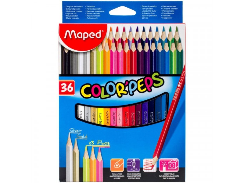 карандаши Maped Color Peps 36 цветов 832017