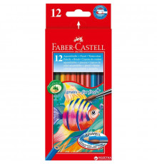 карандаши Faber Castell 12 цветов+кисточка