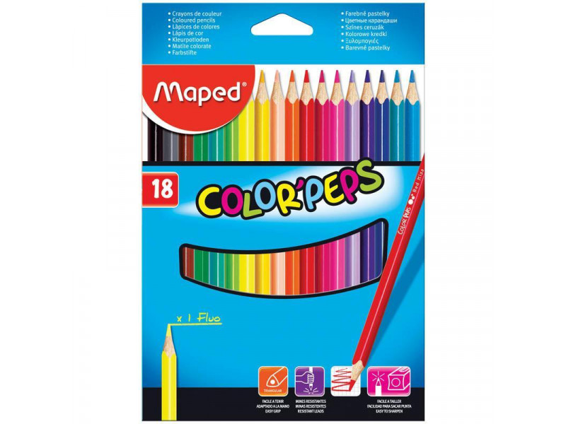 Карандаши 18цв Maped Color Peps 183218