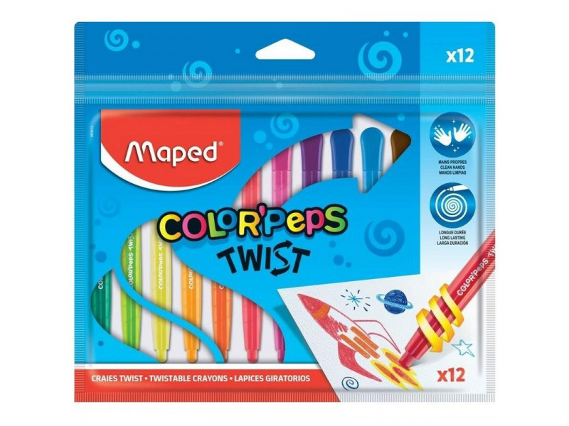 мелки восковые Maped Color Peps 12 цветов 86061200