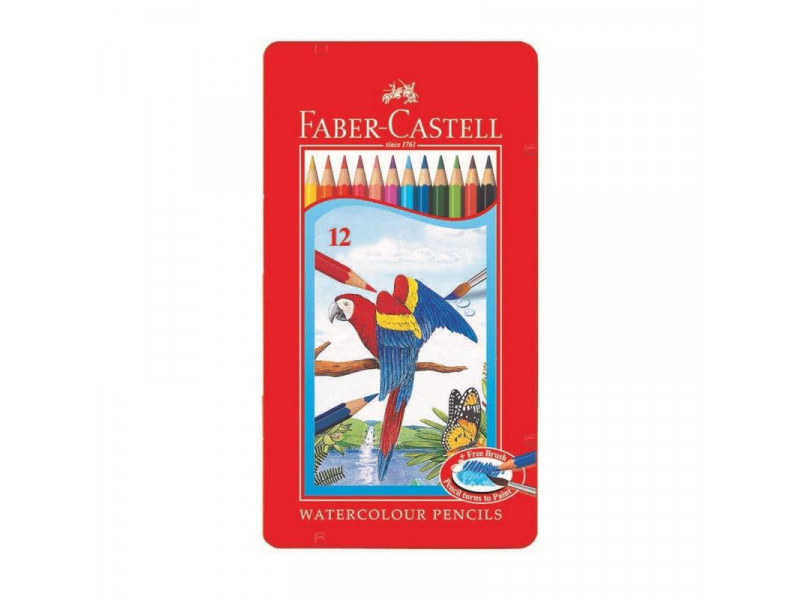 карандаши Faber Castell 12 цветов в метал коробке 113466