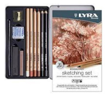 karandaş dəsti Lyra Rembrandt skeçinq üçün dəmir qutuda L2051110