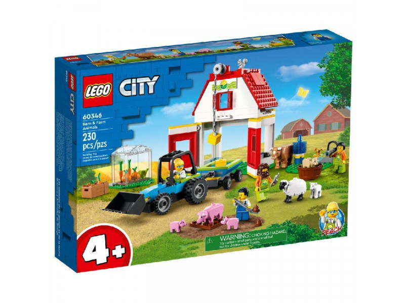 конструктор LEGO City Farm Barn & Farm Animals 60346