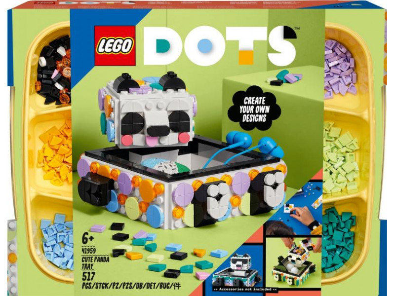 konstruktor Lego DOTS Cute Panda Tray 41959