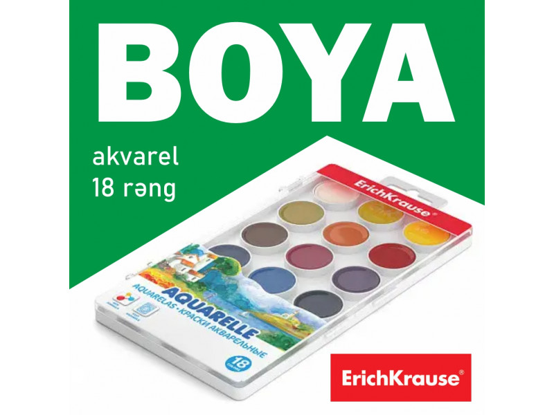 akvarel boya Erich Krause 18 rəng 50582