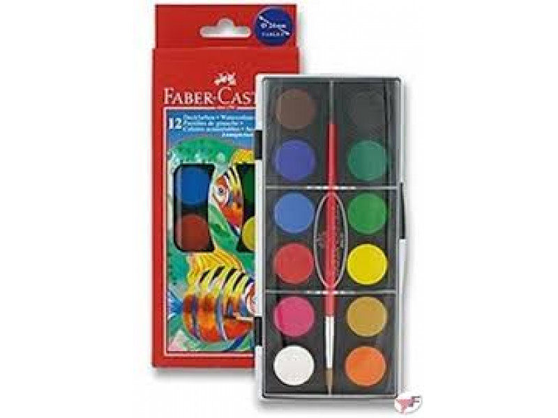 sulu boya Faber Castell 12 rəng 125017