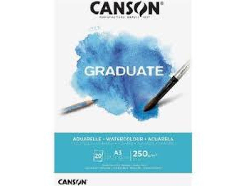 akvarel üçün albom Canson Graduate 20 vərəq A3 250qr 3148950021175