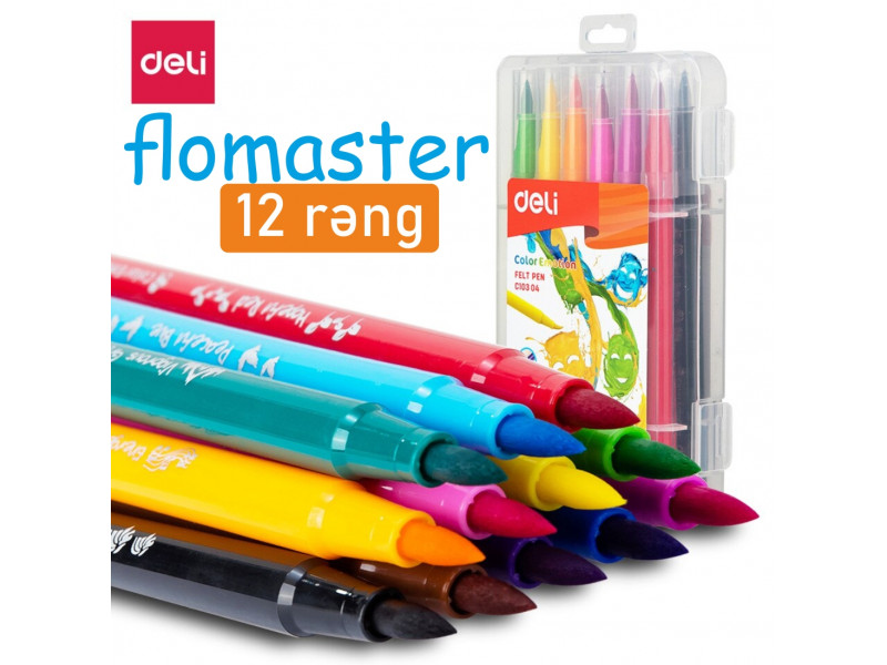 flomaster Deli Color Emotion 12 rəng 10304