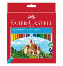 цветные карандаши Faber Castell +точилка 24 цвета 120124