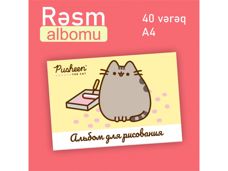 rəsm albomu Pusheen 40 vərəq А4 PS12