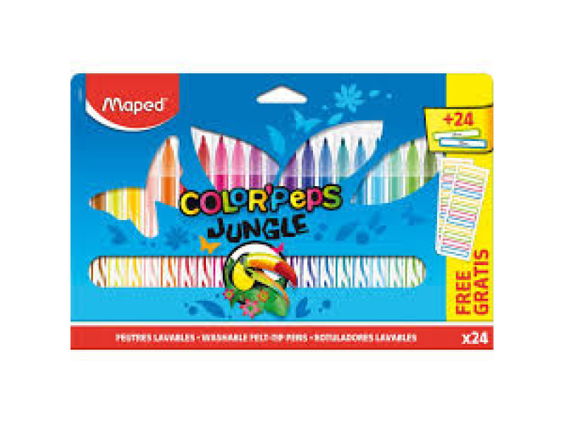 flomaster Color Peps 24 rəng Maped 84543600