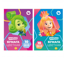 Цветной картон 10 цветов 10 листов А4 Фиксики FX5/2