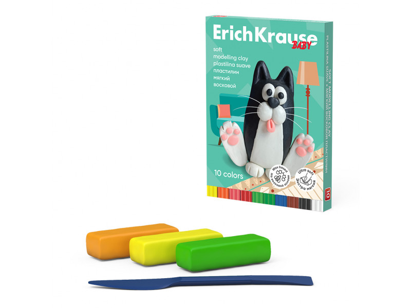 məktəb plastilini Erich Krause 10 rəng 130qr 61327