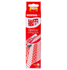 простой карандаш Kores Redwhite 92801.02