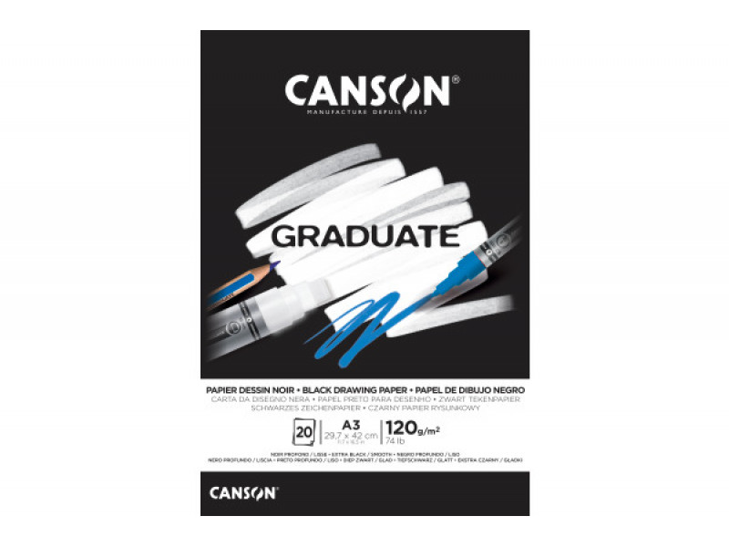 akvarel üçün albom Canson Graduate 20 vərəq A3 120qr 3148950021335