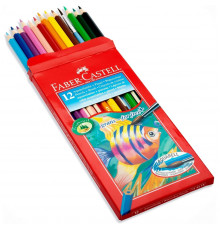 Karandas Faber Castell 12 rəng + fırca