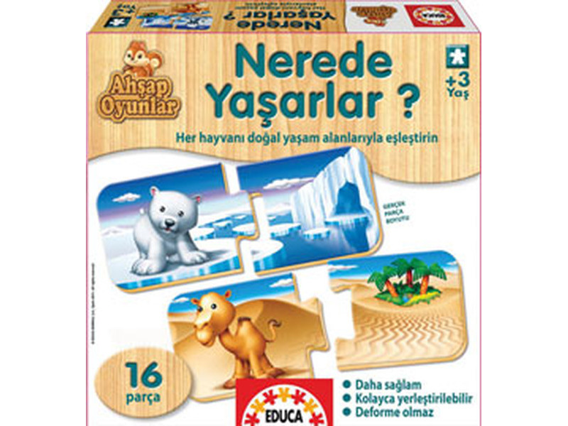 pazl Educa Nerede Yaşarlar? 16 ədəd 15228