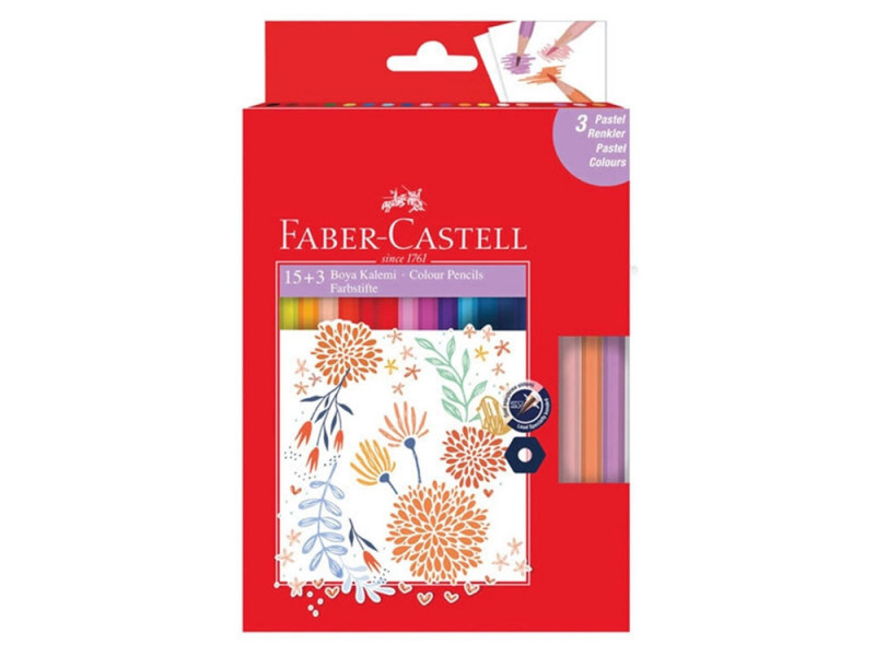 карандаши Faber Castell 15+3 цветов 5171