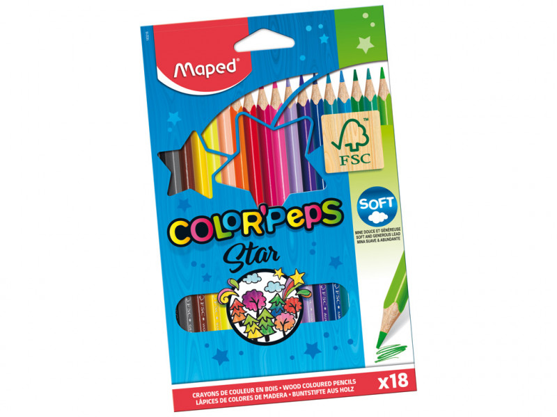 Карандаши 18цв Maped Color Peps 183218