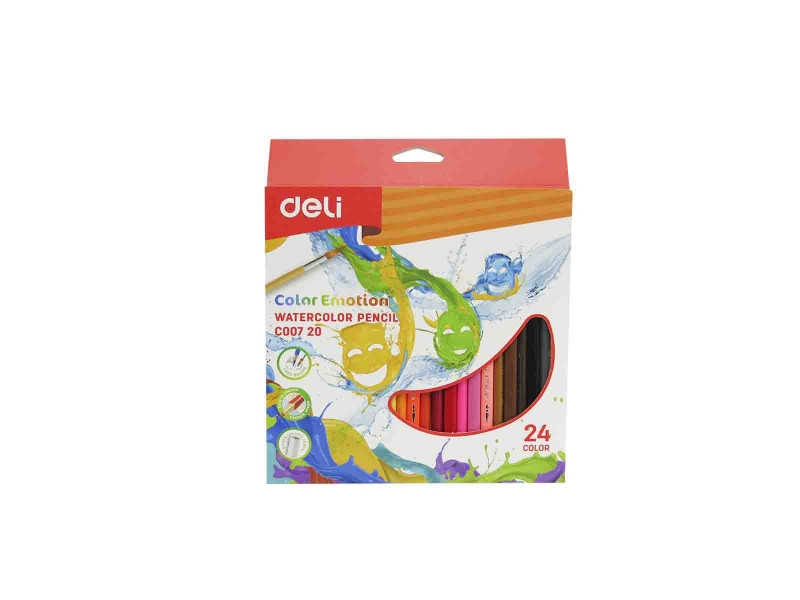 карандаши Deli Color Emotion акварельные 24 цв EC0