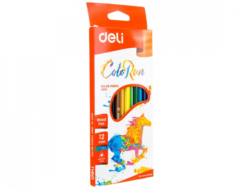 карандаши Deli ColoRun 12 цветов EC00100