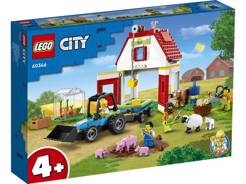 konstruktor LEGO City Farm Barn & Farm Animals 60346