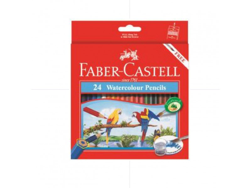 карандаши акварельные Faber Castell 24 цветa в метал коробке 114464