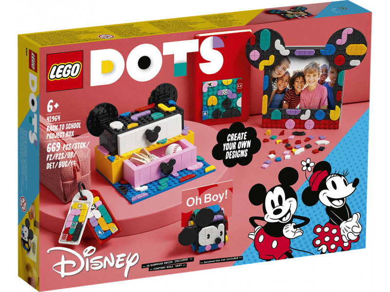 конструктор LEGO DOTS Mickey Mouse & Minnie Mouse Back-to-School Project Box 41964