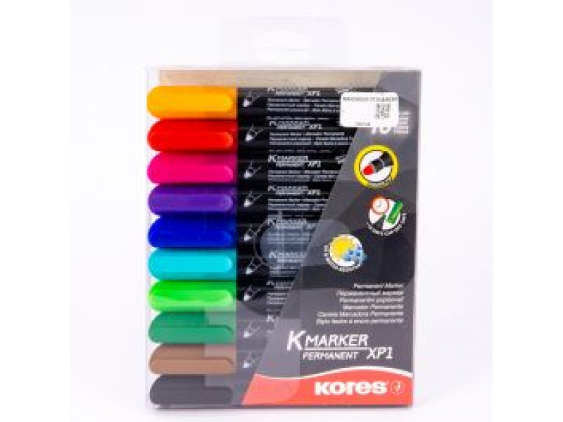 permanent marker dəsti Kores 10 rəng 20900.01